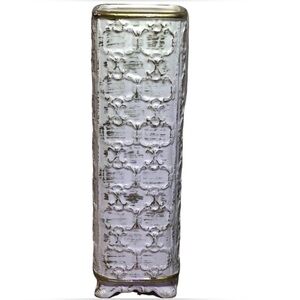 Vintage E.O. Brody Cream And Gold Ceramic 8.25” Tall Vase